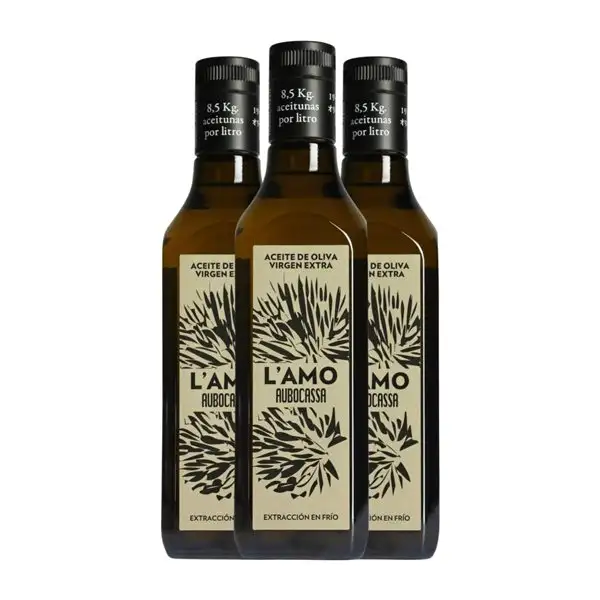 Aceite de Oliva Bodegas Roda Aubocassa l'Amo AOVE Virgen Extra Botella Medium 50 cl (Caja de 3 unidades)