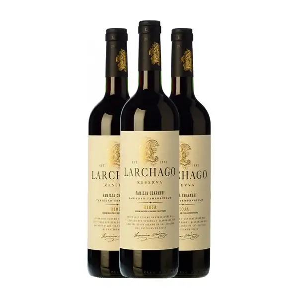 Familia Chávarri Larchago Tempranillo Rioja Reserva 75 cl Vino Tinto (Caja de 3 unidades)