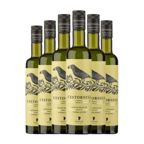 Aceite de Oliva L'Estornell Arbequina AOVE Virgen Extra Eco — Ecológico Botellín 25 cl (Caja de 6 unidades)