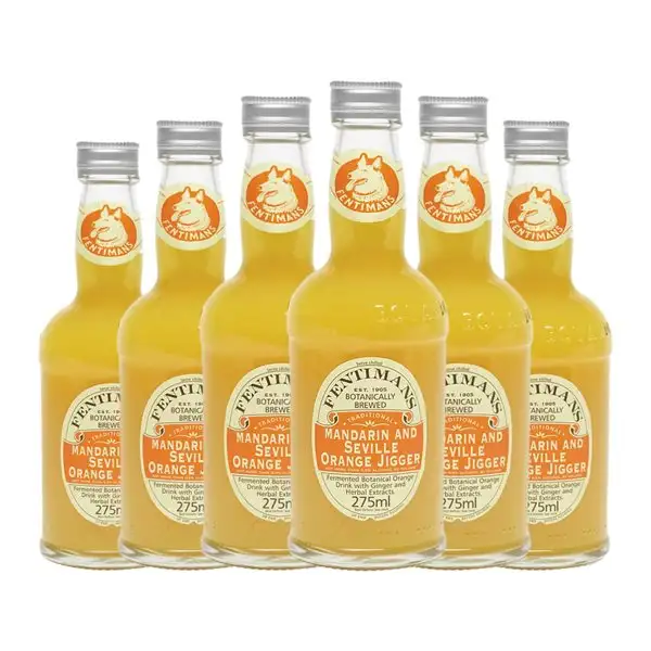 Refrescos Fentimans Seville Jigger Botellín 27 cl Mandarin — Mandarina, Orange — Naranja (Caja de 6 unidades)