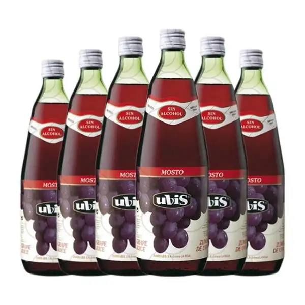 Refrescos Ubis Rojo Tinto 1 L Mosto (Caja de 6 unidades)