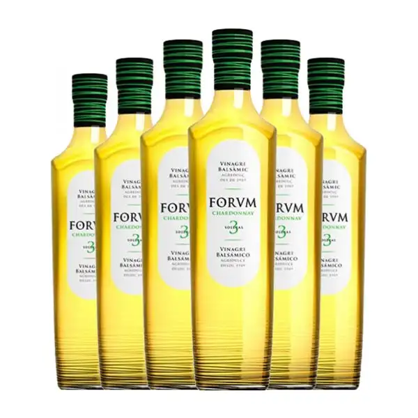 Vinagre Augustus Forum 3 Soleras Chardonnay Penedès Balsámico Botellín 25 cl (Caja de 6 unidades)