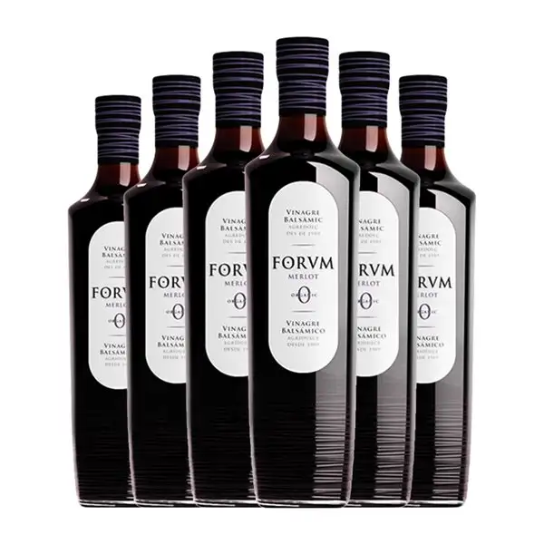Vinagre Augustus Forum Merlot Balsámico Organic — Ecológico Botella Medium 50 cl (Caja de 6 unidades)