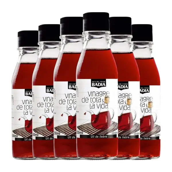 Vinagre Badia Botellín 25 cl (Caja de 6 unidades)