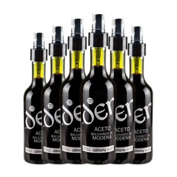 Vinagre Castell Gardeny Modena Balsámico, Spray Pulverizador Botellín 25 cl (Caja de 6 unidades)