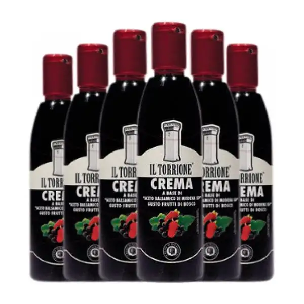 Vinagre Il Torrione Crema Botellín 25 cl Frutti di bosco — Frutos del Bosque (Caja de 6 unidades)