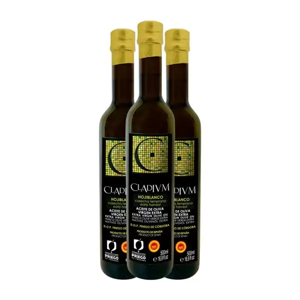 Aceite de Oliva Arodén Hispania Cladium Hojiblanca Priego de Córdoba AOVE Virgen Extra Botella Medium 50 cl (Caja de 3 unidades)