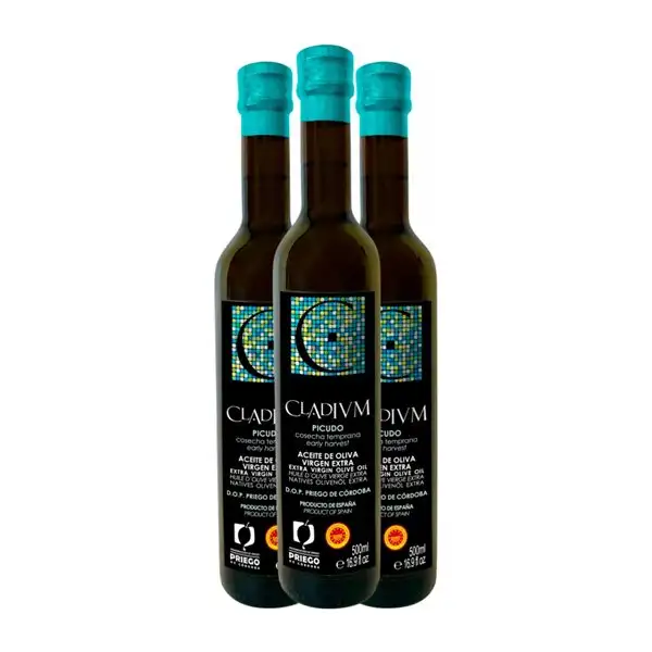 Aceite de Oliva Arodén Hispania Cladium Picuda Priego de Córdoba AOVE Virgen Extra Botella Medium 50 cl (Caja de 3 unidades)
