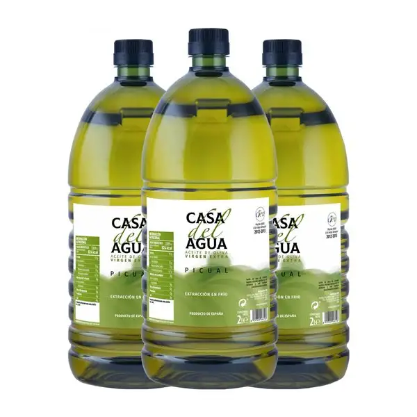 Aceite de Oliva Oro Bailén Casa del Agua Picual AOVE Virgen Extra Garrafa 2 L PET (Caja de 3 unidades)