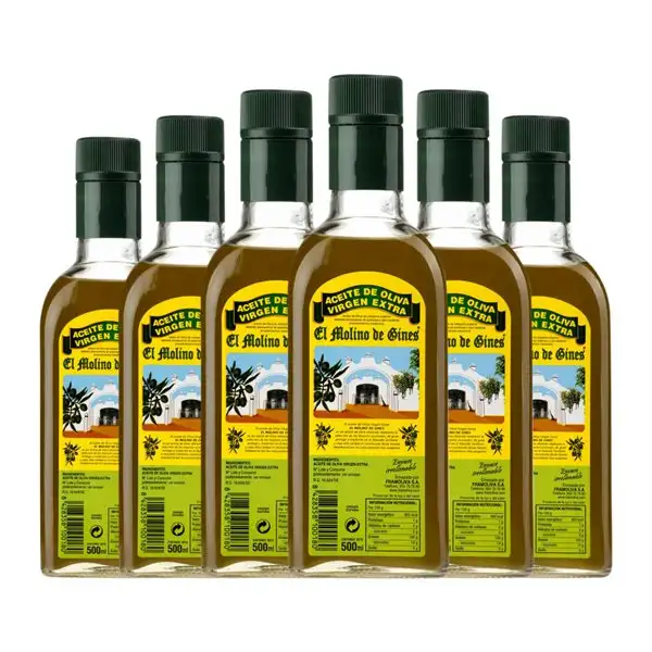 Aceite de Oliva San Cristóbal El Molino de Gines AOVE Virgen Extra Botella Medium 50 cl (Caja de 6 unidades)