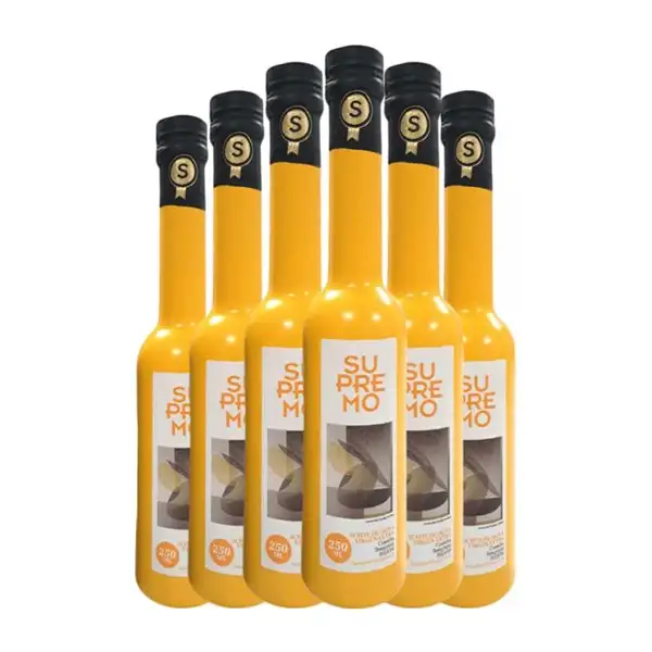 Aceite de Oliva Supremo Hojiblanca AOVE Virgen Extra Botellín 25 cl Vidrio (Caja de 6 unidades)