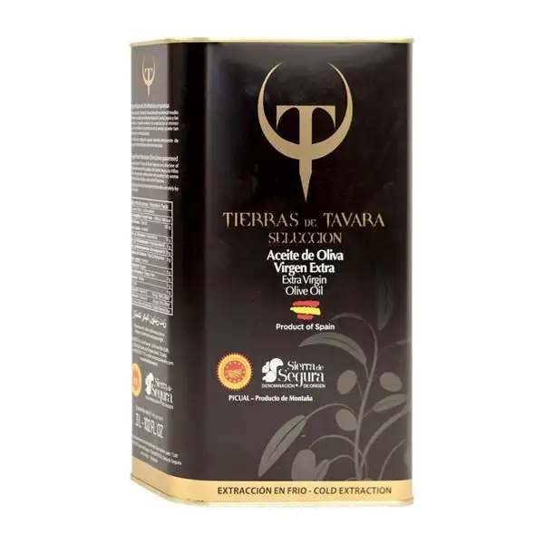 Aceite de Oliva Tierras de Tavara Picual Sierra de Segura Selección, AOVE Virgen Extra Lata Especial 3 L