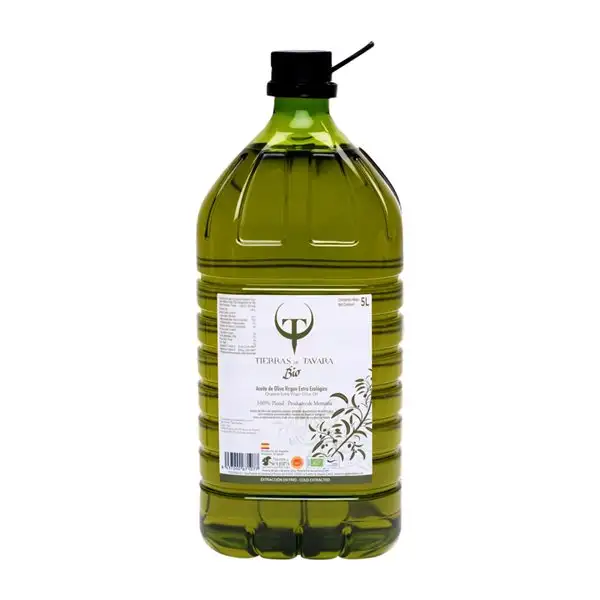 Aceite de Oliva Tierras de Tavara Picual Sierra de Segura AOVE Virgen Extra Bio — Biológico Garrafa 5 L PET
