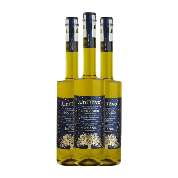 Aceite de Oliva UnOlivo Picual Cosecha Temprana, AOVE Virgen Extra Eco — Ecológico Botella Medium 50 cl (Caja de 3 unidades)