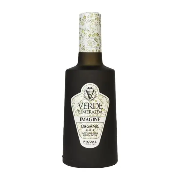 Aceite de Oliva Verde Esmeralda Imagine Picual AOVE Virgen Extra Organic — Ecológico Botella Medium 50 cl