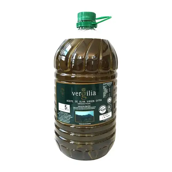 Aceite de Oliva Vergilia Picual Premium, AOVE Virgen Extra Reserva Familiar Garrafa 5 L