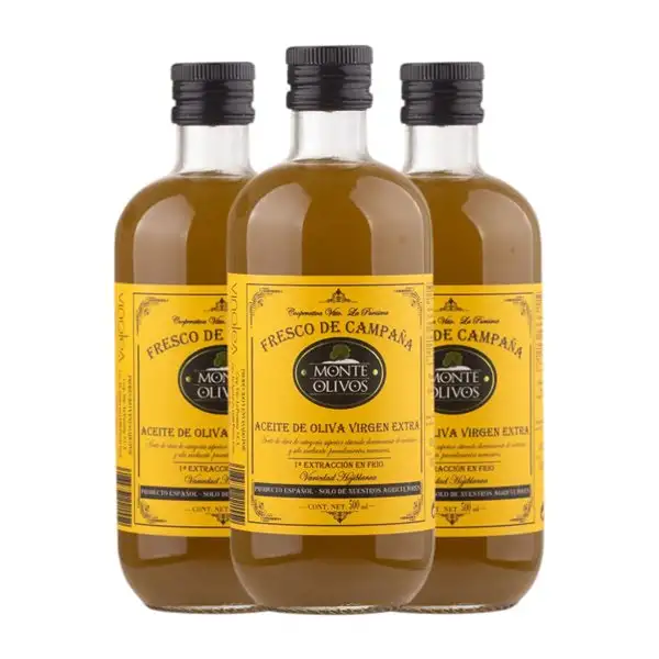 Aceite de Oliva Vinolea. Monte Olivos AOVE Virgen Extra Botella Medium 50 cl (Caja de 3 unidades)