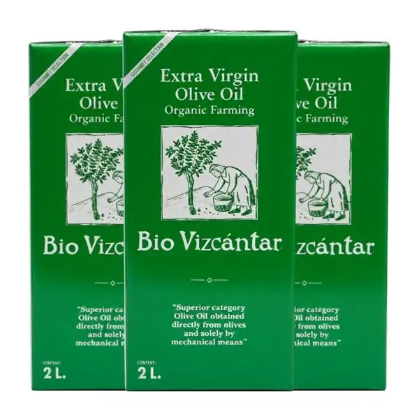 Aceite de Oliva Vizcántar AOVE Virgen Extra Bio — Biológico Bag in Box 2 L (Caja de 3 unidades)