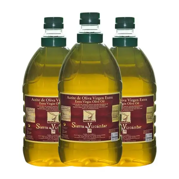 Aceite de Oliva Vizcántar Sierra de Vizcántar AOVE Virgen Extra Eco — Ecológico Botella Especial 2 L PET (Caja de 3 unidades)