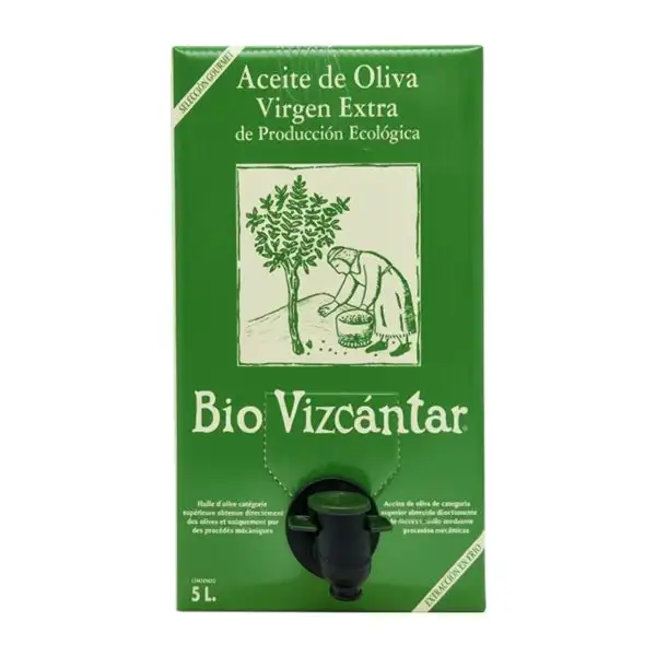 Aceite de Oliva Vizcántar AOVE Virgen Extra Bio — Biológico Bag in Box 5 L