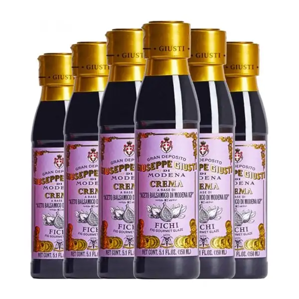 Vinagre Giuseppe Giusti Modena Balsámico, Crema Botellín 15 cl Fichi — Higos (Caja de 6 unidades)