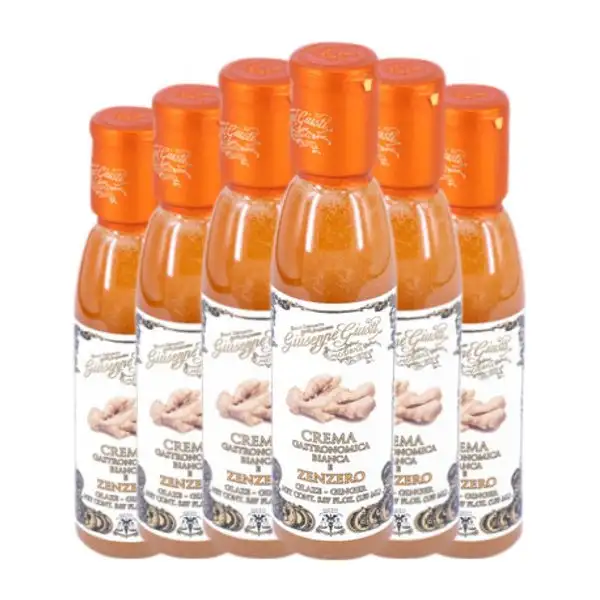 Vinagre Giuseppe Giusti Modena Balsámico, Crema Botellín 15 cl Zenzero — Jengibre (Caja de 6 unidades)