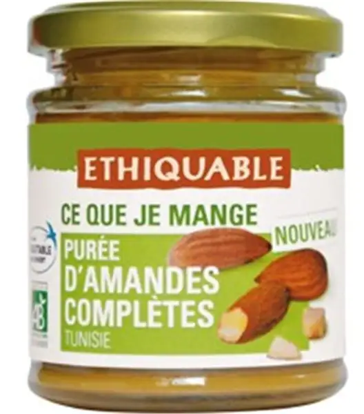 Crema de Almendra con Almendras Enteras 100% Pura Bio Fairtrade 170g