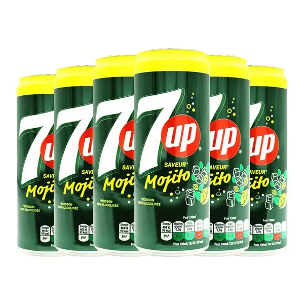Refrescos Seven Up 7up Lata 33 cl Mojito (Caja de 6 unidades)