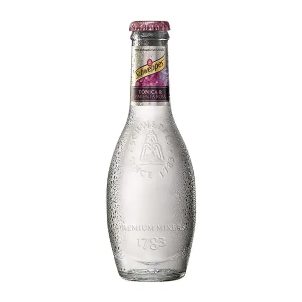 Refrescos Caja de 24 unidades Schweppes Botellín 20 cl Pimienta Rosa, Tonic Water — Tónica