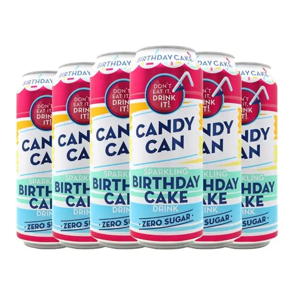Refrescos Candy Can Birthday Lata Medium 50 cl Cake — Pastel (Caja de 6 unidades)