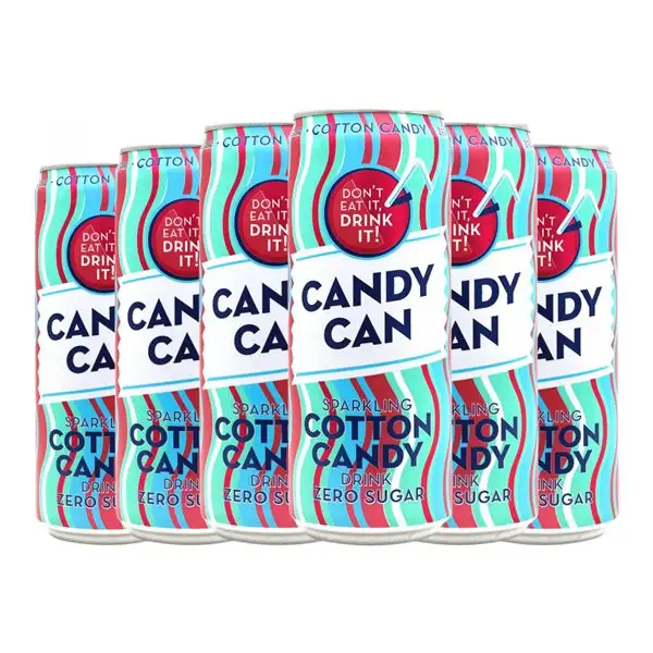 Refrescos Candy Can Lata Medium 50 cl Cotton Candy — Algodón de Azúcar (Caja de 6 unidades)