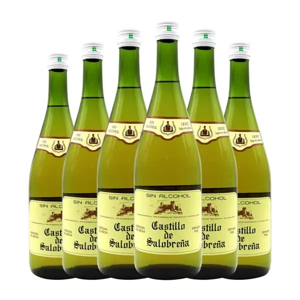 Refrescos Castillo de Salobreña Blanco 1 L Mosto Sin Alcohol (Caja de 6 unidades)