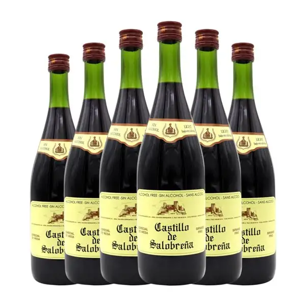 Refrescos Castillo de Salobreña Rojo Tinto 1 L Mosto Sin Alcohol (Caja de 6 unidades)