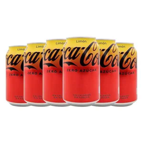 Refrescos Coca-Cola Zero Lata 33 cl Limón (Caja de 6 unidades)