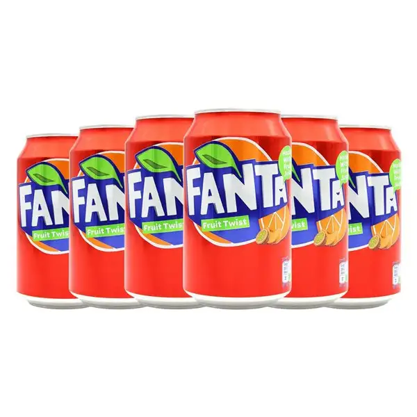 Refrescos Fanta Fruit Twist Lata 33 cl (Caja de 6 unidades)