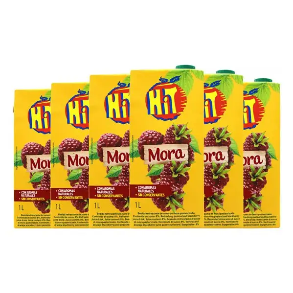 Refrescos Hit 1 L Mora (Caja de 6 unidades)