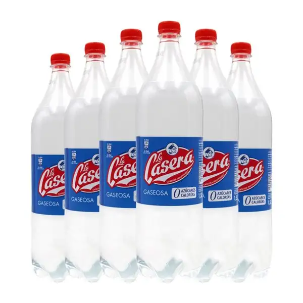 Refrescos La Casera Gaseosa Botella Especial 1,5 L (Caja de 6 unidades)