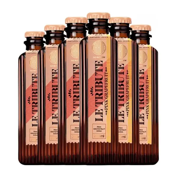 Refrescos MG Le Tribute Botellín 20 cl Pink Grapefruit — Pomelo Rosa, Soda (Caja de 6 unidades)