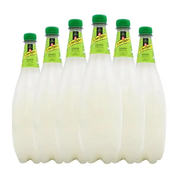 Refrescos Schweppes 1 L Limón (Caja de 6 unidades)