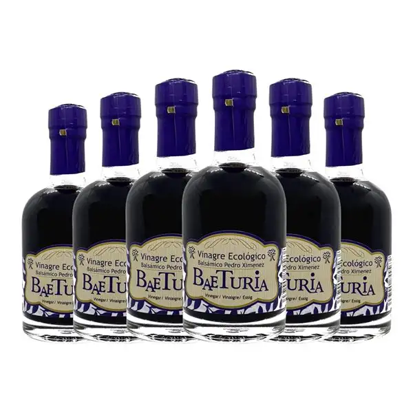 Vinagre Baeturia Organic Pedro Ximénez Balsámico Eco — Ecológico Botellín 25 cl Vidrio (Caja de 6 unidades)