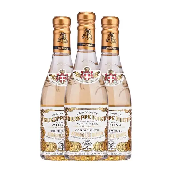 Vinagre Giuseppe Giusti Chamapgnotta Modena White — Blanco, Condimento Botellín 25 cl (Caja de 3 unidades)