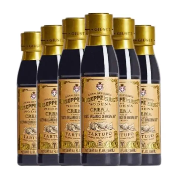 Vinagre Giuseppe Giusti Balsámico, Crema Botellín 25 cl Airelles — Arándanos Rojos (Caja de 6 unidades)