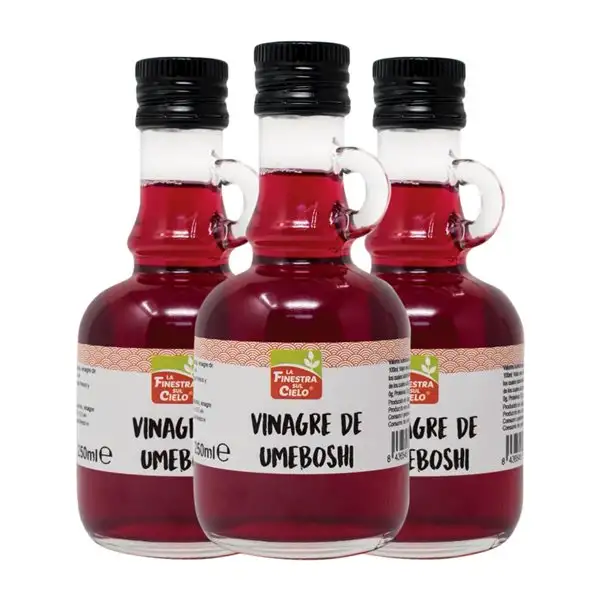 Vinagre La Finestra sul Cielo Umeboshi Botellín 25 cl Umeshu — Ume Ciruela Japonesa (Caja de 3 unidades)