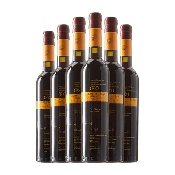Vinagre Sánchez Romate PX Pedro Ximénez Jerez-Xérès-Sherry Media Botella 37 cl (Caja de 6 unidades)