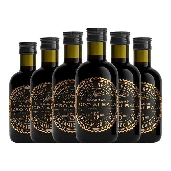 Vinagre Toro Albalá PX Pedro Ximénez Montilla-Moriles Balsámico Botellín 25 cl (Caja de 6 unidades)