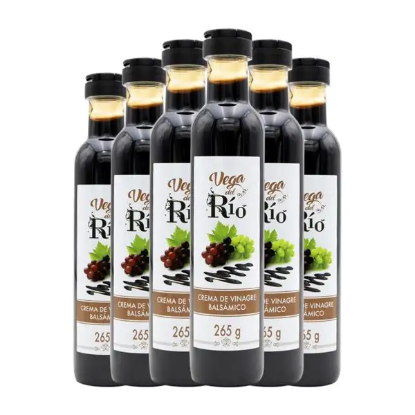 Vinagre Vega del Río Balsámico, Crema Botellín 20 cl (Caja de 6 unidades)