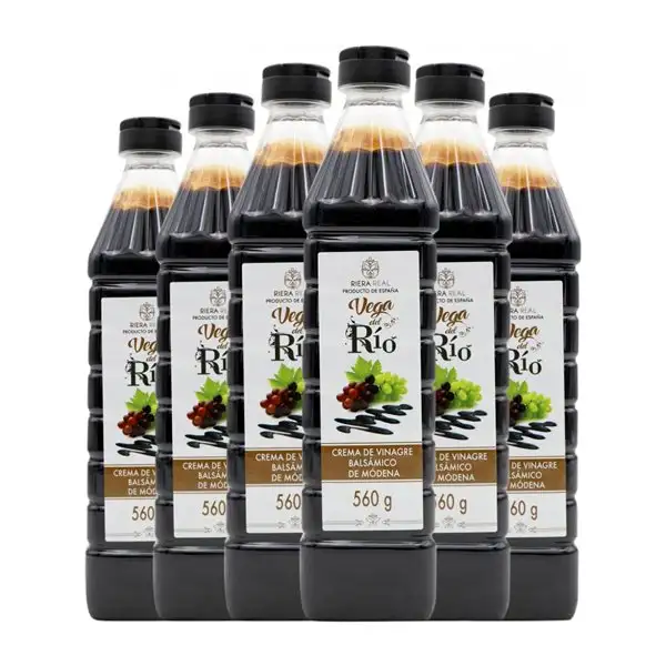 Vinagre Vega del Río Modena Balsámico, Crema Media Botella 37 cl (Caja de 6 unidades)