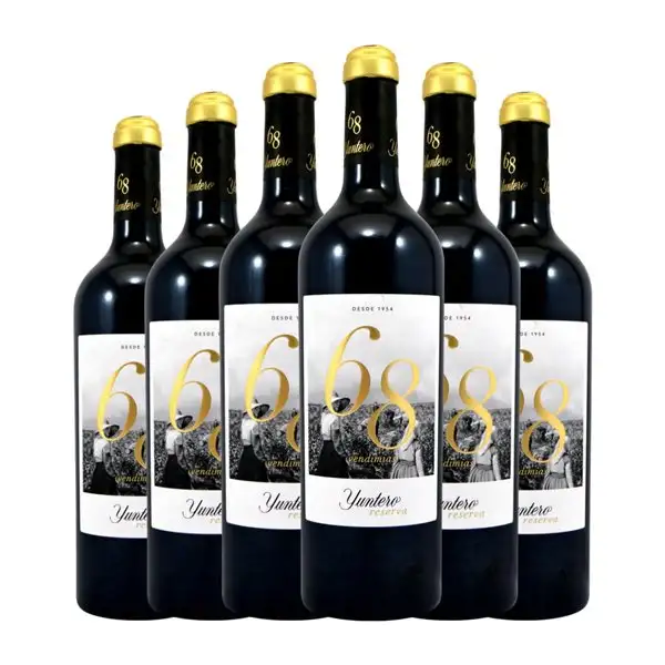 Yuntero 68 Vendimias Tempranillo La Mancha Reserva 75 cl Vino Tinto (Caja de 6 unidades)