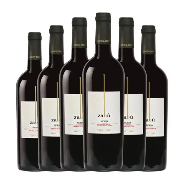 Zabù Nero d'Avola Sicilia 75 cl Vino Tinto (Caja de 6 unidades)