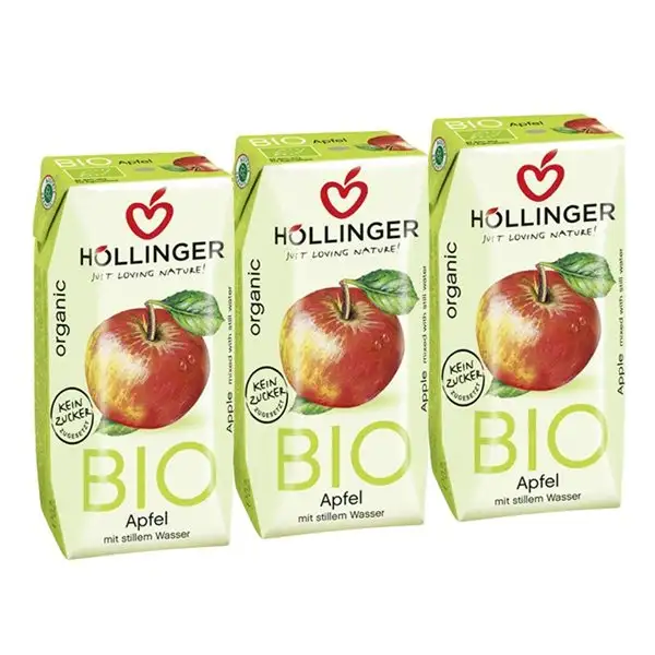 Zumo de Manzana Bio 3x200ml Hollinger